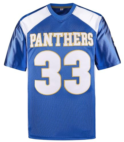 Afuby Tim Riggins Trikot 33 Friday Night Lights High School Fußballtrikot für Herren Blau S-XXXL