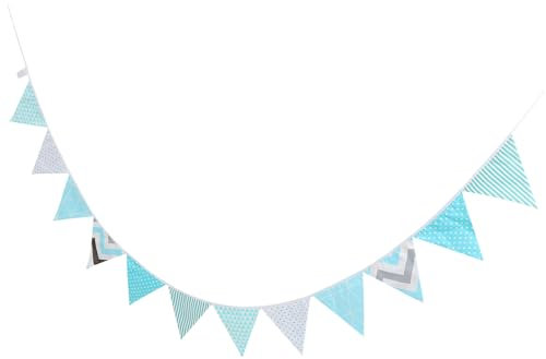 KITANDOVE 1Stk Wanddekorationsbanner Wandbanner Blumendekor Outdoor- Ammer Girlanden kinder wimpelkette einschulung reminiscence hochzeitsdeko Parteiwimpel Flaggenbanner Blue