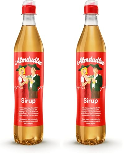 Almdudler Alpenkräuter Sirup – 1 x 700 ml Getränkesirup - ergibt ca. 7 Liter Kräuterlimonade - für Limonade mit Kräutergeschmack (Packung mit 2)