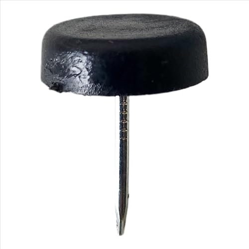 100 x Kunststoffgleiter mit Nagel Schwarz Ø 15 mm Nagel Kunststoff Möbelgleiter