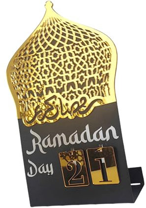 Ramadans Countdown-Kalender aus Acryl, Schreibtisch-Dekoration für Zuhause und Festival