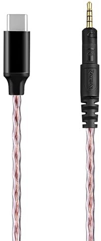 Earmax Long Step USB Type C to 2.5mm 6N OCC Audio Cable 4.3ft Compatible with Pioneer HDJ X5 X7 S7 CUE1 DJ Headphones
