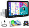 Android 15 Carplay Radio 1 DIN Radio Coche Carplay Inalámbrico Android Auto, 7 Pulgadas Pantalla Táctil 1080P 1DIN Radio WiFi/GPS/Bluetooth/FM/SWC/Mirror Link/Cámara de Respaldo/Mic 2+32G