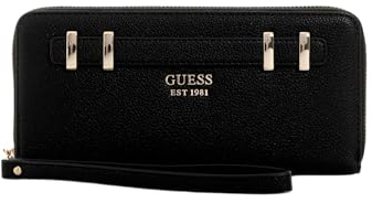 GUESS portafoglio Gregoria SLG Large Zip Around Wallet Black nero