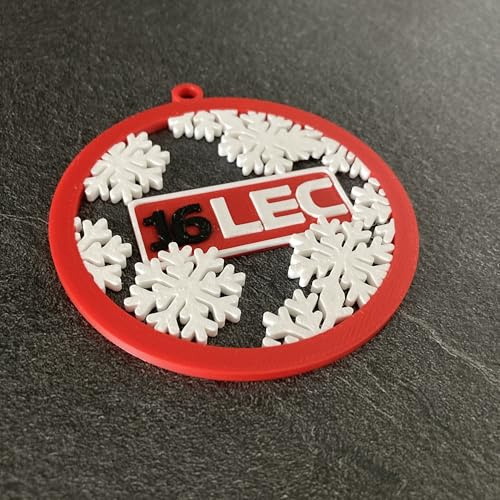 Leclerc Weihnachtskugel 3D F1 – originelle Baumdekoration, leicht und robust – Geschenkidee und festliche Dekoration