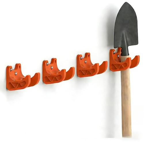 PengLAI Versatile Wall-Mounted Garden Tool Organiser & Garage Storage Hooks – Modular Broom Holder for Efficient Tool Storage & Space Optimization (4 PCS)