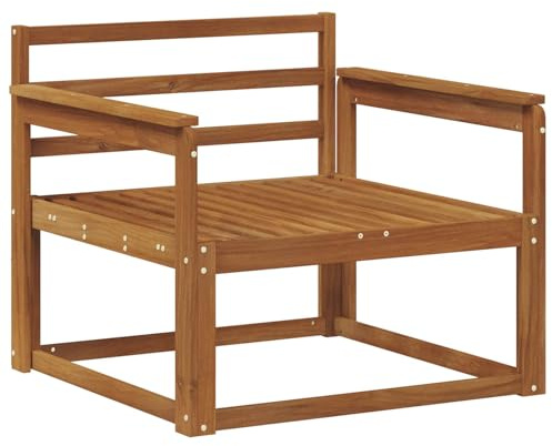 vidaXL Outdoor Mittelsofa Massivholz Akazie Natur, Akazienholz Mittelsofa, Langlebige Lounge für den Außenbereich, Modernes Terrassensitzmöbel, Stylische Garten-Couch, Wetterfeste Möbel