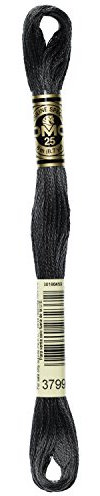 DMC 6-Strand Embroidery Cotton 8.7yd-Very Dark Pewter Grey