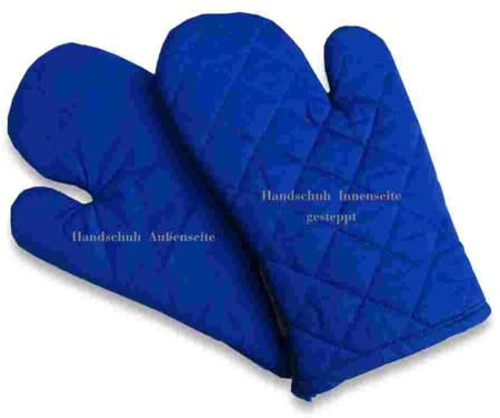 Ross - Grill- / Ofenhandschuh - Blau - 100% Baumwolle - 1 Stück