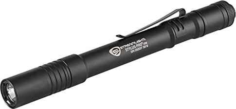 Streamlight 66134 Stylus Pro USB 350-Lumen Rechargeable Penlight with USB Cord & Nylon Holster, Black