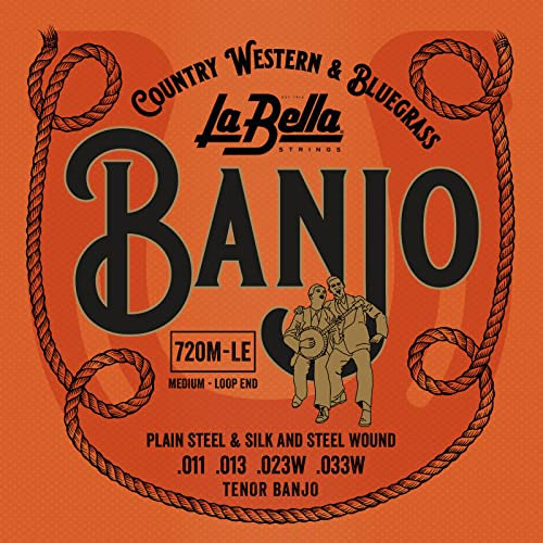 Labella 720 banjo tenore m-le Silk & Steel banjo Strings, medium