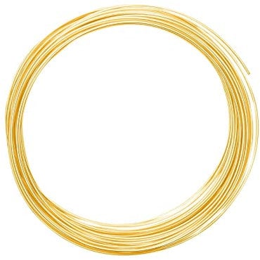 Vaessen Creative Redondo Alambre de Aluminio, Dorado (Gold), 100 x 0.1 x 0.1 cm, 10