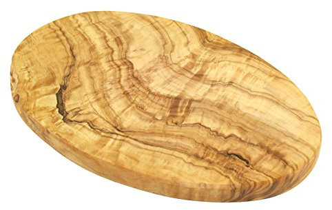 D.O.M. - Tabla de cortar ovalada (25 x 15 cm, madera de olivo)