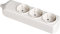 SOLERA 8003 - Regleta/base múltiple sin cable de 3 enchufes, color blanco