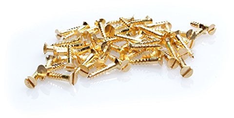 100 Stück MINI-Holzschrauben DIN 97 (Senkkopf mit Schlitz) Messing 2x20mm für Modellbau oder zur Restauration