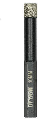 Draak Dry Diamond Drill Bit 10mm Wax Filled for The Toughest Materials Including Marble, Granite, Porcelain, Ceramic & Glass Tiles Vacuum Brazed Porcelain 5