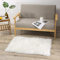 Teppich Wölkchen Alfombra de imitación de Piel de Cordero | Salón Dormitorio Deco | Piel de Oveja como Colcha, cojín de Asiento, Piel para Silla, sofá, Cama | Blanco - 60x90 cm Rectángulo