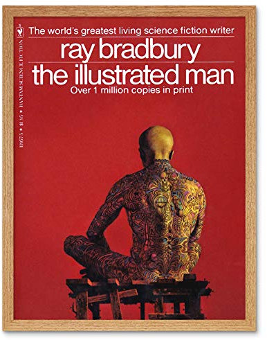 Wee Blue Coo Book Cover 1951 Ray Bradbury Illustrated Man Science Fiction Writer Art Print Framed Poster Wall Decor Kunstdruck Poster Wand-Dekor-12X16 Zoll