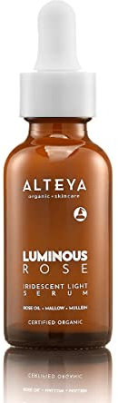 Alteya Organic LUMINOUS ROSE Face Serum 30 ml - NaTrue Certified Organic Pure Natural Face Serum, Lightweight Moisturizer, All skin types