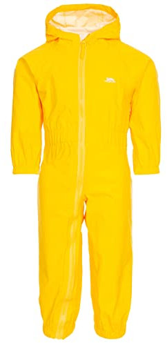 Trespass Unisex Kids Button Waterproof Rain Suit With Hood, sunshine, 12-18 Months UK