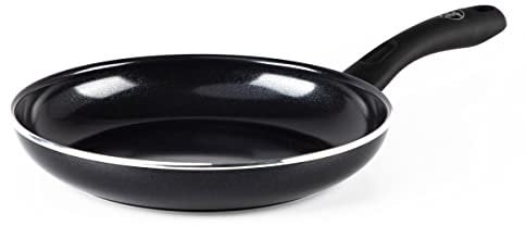 GreenChef Diamond Sartén Antiadherente de Cerámica Saludable de 24 cm, Sartén para Huevos, Sin PFAS, Apta para Inducción, Apta para Horno hasta 160˚C, Apta para Lavavajillas, Negra