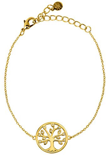 VIASOUL® Armband Lebensbaum I Baum des Lebens I Armband für Damen I Tree of Life Armkette I Mit 585er Gold überzogen I Der Original Lebensbaum (Gold)