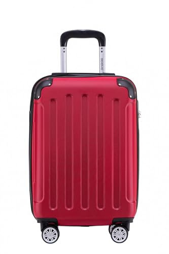 BEIBYE- Hartschalenkoffer Koffer Trolley Rollkoffer Reisekoffer Zahlenschloß 4 Zwilings-Rollen (Chillired, Small-55cm)