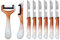 Solingen 6x Obstmesser mit 2 Schäler (galaxy-kupfer), geeignet als Obstmesser, Schälmesser, Gemüsemesser & Frühstücksmesser