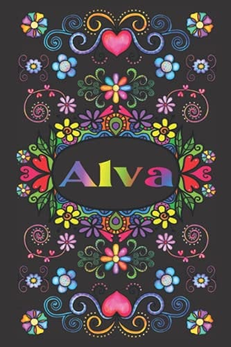 PERSONALISIERTES NOTIZBUCH FÜR ALVA: Schönes Geschenk für Alva (Liniertes Notizbuch für Mädchen und Frauen)