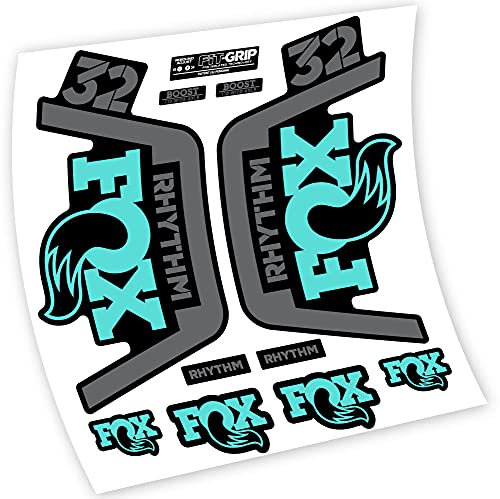 Aufkleber aus Vinyl, selbstklebend, Fox 32 Rhythm 2019, Gabel (Blue Green)