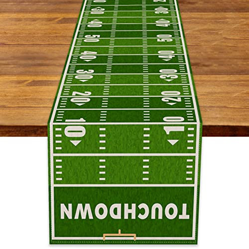 Rainlemon Tischläufer American Football Leinen für Geburtstagsfeier Küche Esszimmer