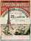 Fabulous Poster Plakat Weltausstellung 1889 Paris Poster Eiffelturm Vintage