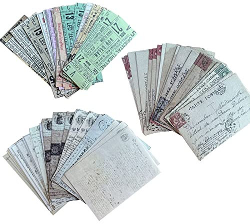 90 Stück Scrapbooking Dekopapier Vintage Journaling Scrapbooking Zubehör Bastelsets Junk Journal Seiten Retro Craft Dekopapier für Album Tagebuch Scrapbook DIY, Typ 3b