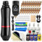 Hawink Tattoo Kit Rotary Gun Maschine mit Wireless Netzteil LCD Digital 3.7V Lithium Batterie 1600mAh, 1Pcs 7 Tinten EKHWP6-1