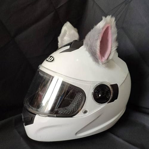2 Stück Katzenohren für Helm,Motorrad Helm-Ohren Katzenohren Dekoration niedliches Helmzubehör für Fahrradhelm, Ski-Helm, Motorradhelm, Snowboardhelm Lustiges Tier Design Motorradhelm Zubehör