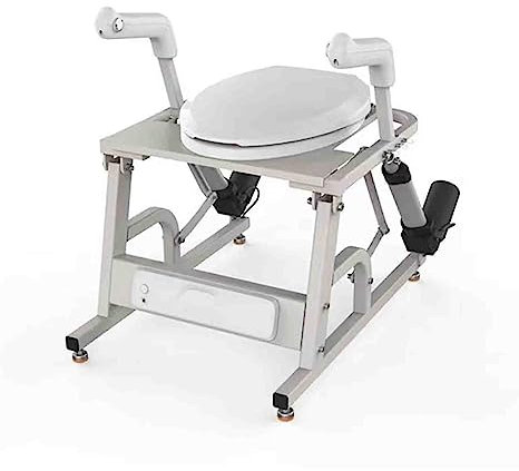 CAULO Alzata per WC Elettrico con Maniglie, binari di Sicurezza per WC per Anziani, Sollevatore per WC Alimentato per Anziani, Sollevatore per WC rialzato