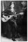 NgAnoh Robert Johnson Play-Gitarre, schwarz-weißes Poster, Bild, Druck, Leinwand, Wandfarbe, Kunstdekoration, moderne Heimkunstwerke, Geschenkidee, 40 x 60 cm