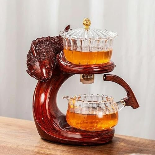 RAEF Teiera Teiera in Vetro Completamente Automatica Infusore Deviazione dell'Acqua Bere tè Kung Fu Resistente al Calore