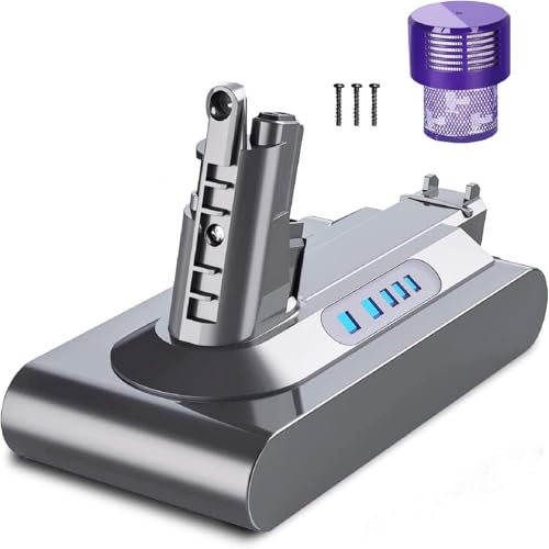 6000mAh Battery for Dyson V10, Powtree Replacement for Dyson V10 SV12 Battery Compatible with V10 Absolute/Animal/Total Clean/Cyclone Series / 206340/969352-02 Vacuum Cleaner