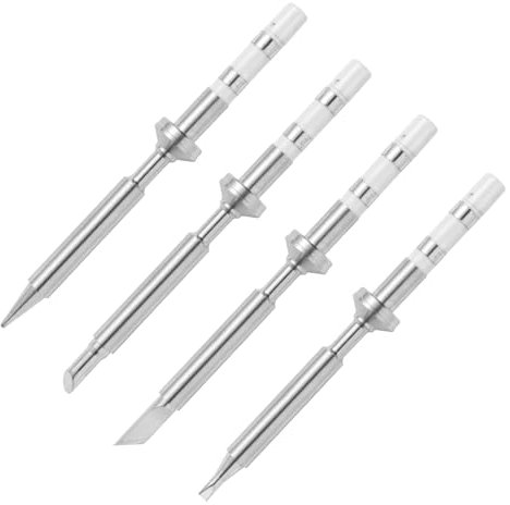 FEITA Mini Pencil Soldering Iron Tips Replacement for Pinecil Micro Soldering Iron, PTS200/TS100 Portable Solder Pen Tool Soldering Accessories (ST-B2/C4/K/D24 4Pcs)