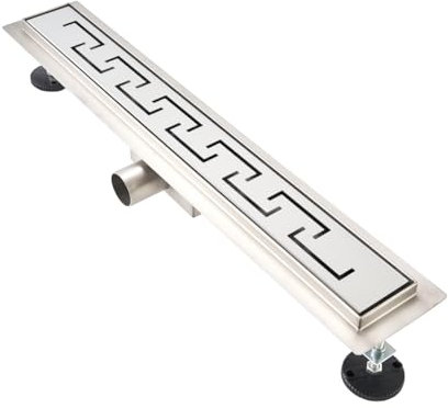 GY Bath Duschrinne 70cm Komplettset,Type C Bodenablauf Edelstahl Duschablauf,Siphon mit Geruchsstop, Haarsieb