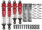 XBERSTAR 1/10 RC Stoßdämpfer vorne hinten 4er-Pack Aluminium-Stoßdämpfer für Tamiya DT-02 DF-02 DT-03 TT-02B 1/10 RC Upgrade-Teile (rot)