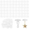Ryvera Deckenhaken Selbstklebend, 60Pcs Weihnachten Klebehaken Transparente Durchsichtige Deckenhaken, Haken Decke ohne Bohren, Klebehaken Decke Ceiling Hook für Decke, Küche, Schlafzimmer, Badezimmer