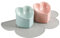 Gamelle pour Chat Surélevée Inclinée - 2 Bols Chat de Nourriture avec Tapis Antidérapant - Double Gamelle Chat Ceramique Surelevee - Gamelles pour Chats Surelevees Anti Vomissement - Rose & Vert