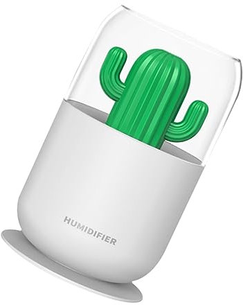 IMIKEYA Mini Usb Cactus Humidifier Tragbarer Luftbefeuchter Mit Nachtlicht Kompakter Desktop Befeuchter Für Schlafzimmer Und Büro Sprühfunktion Umweltfreundliches Material