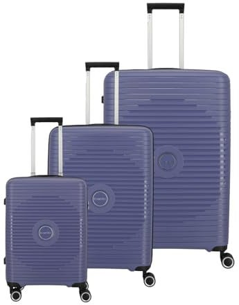 Travelite Hartschalen Kofferset 3teilig, 4 Rollen, ORBITA, Trolleys mit bruchsicherer Schale und praktischer Inneneinteilung, TSA Schloss, Koffer Größen L/M/S