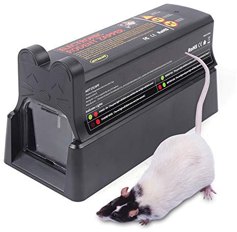 Elektrische Rattenfalle, 7000V Elektrische Mäusefalle, Arbeitsstrom ≤1000mA Rattenfalle Elektrisch Dual Power Modes Elektrischer Rattenfänger 27.5x11.9x12.5cm Rattenfallen Schlagfallen