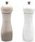 Manual Pepper Mill with Ceramic Grinder: Elegant Shaker Bottle for Gourmet Seasoning TcK505 (White, 17 x 4.7 cm)