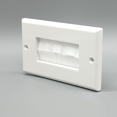 2 X passacavi da incasso con pennello per installazione a incasso – Elegante copertura per uscite cavi, ideale per fai da te e professionisti