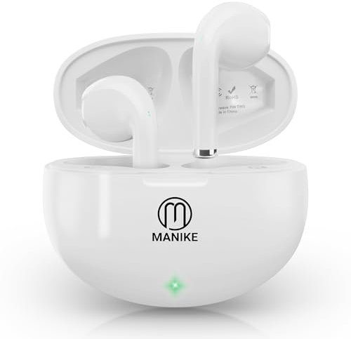 Manike AIRWAVE 704 Bluetooth In-Ear-Kopfhörer mit ENC, Hi-Fi Stereo Sound, Touch-Steuerung, 10mm Treiber, Bluetooth 5.3, IPX7 Wasserdicht, Langlebiger Akku, Schnellladefunktion, Komfortables Tragen